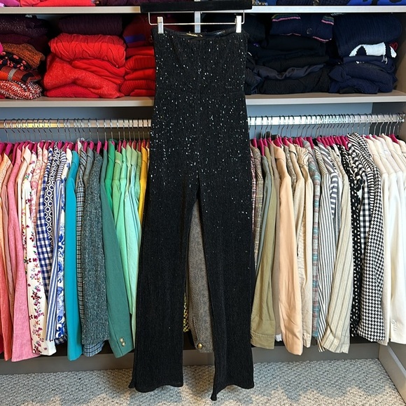 Wild Fable black sequin strapless jumpsuit size XXS - Picture 3 of 3